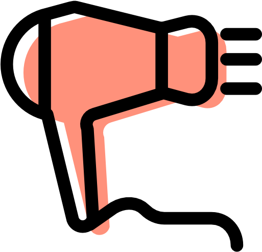 Hairdryer Icon - Icone Secador De Cabelo (512x512)