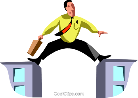 Businessman Caught Between Two Buildings Royalty Free - Businessman Caught Between Two Buildings Royalty Free (480x343)