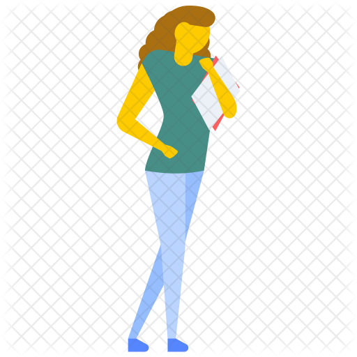 College Girl Icon - Student (512x512)