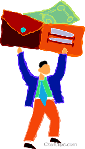 Businessman Holding Up A Wallet Royalty Free Vector - Businessman Holding Up A Wallet Royalty Free Vector (274x480)