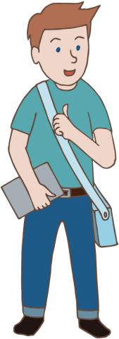 Male Student (illustration, Clip Art) - Clip Art (339x480)