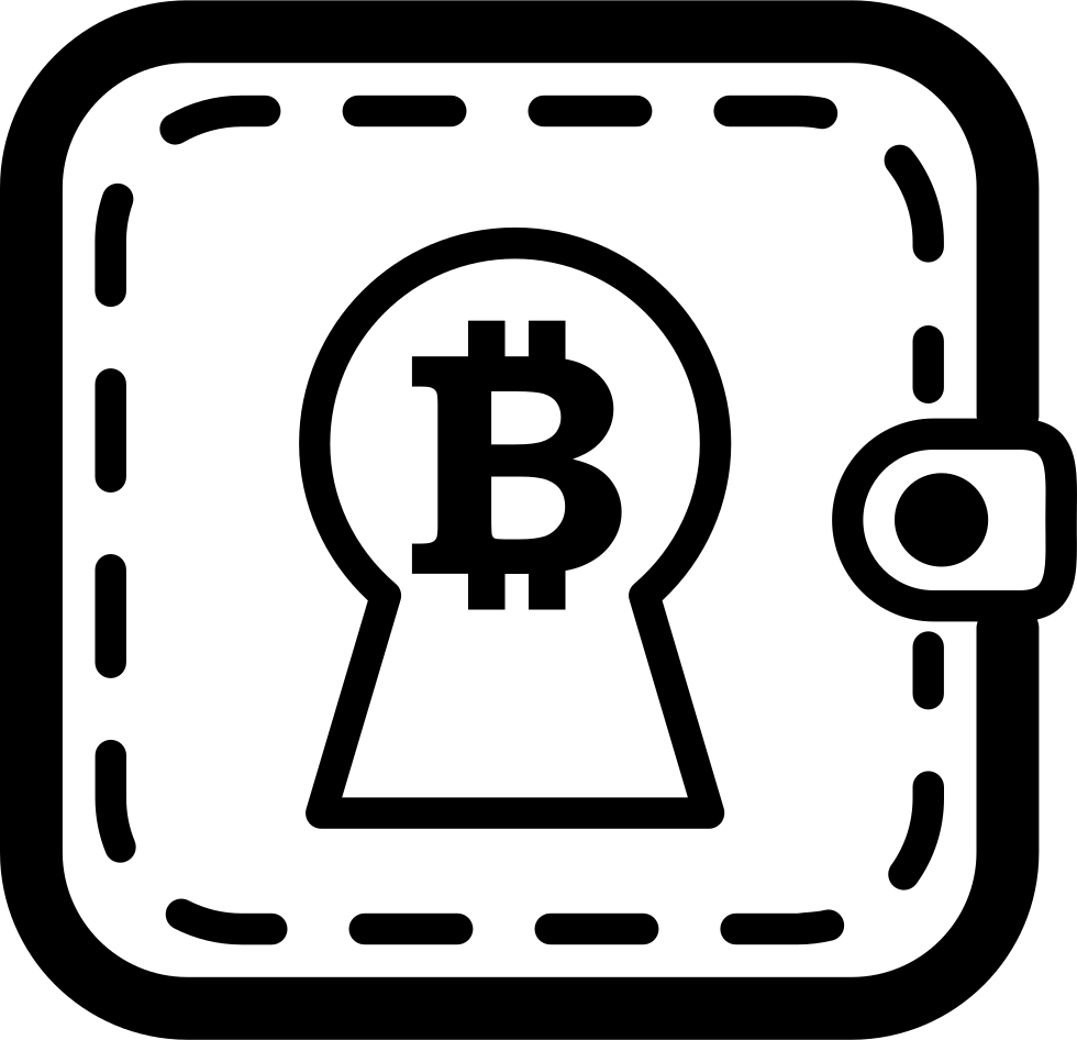 Bitcoin Sign In Keyhole Shape On A Wallet Comments - Bitcoin Wallet Icon Png (980x946)