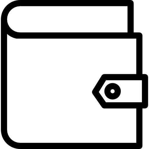 White Empty Wallet Free Icon - Outline Of A Wallet (512x512)