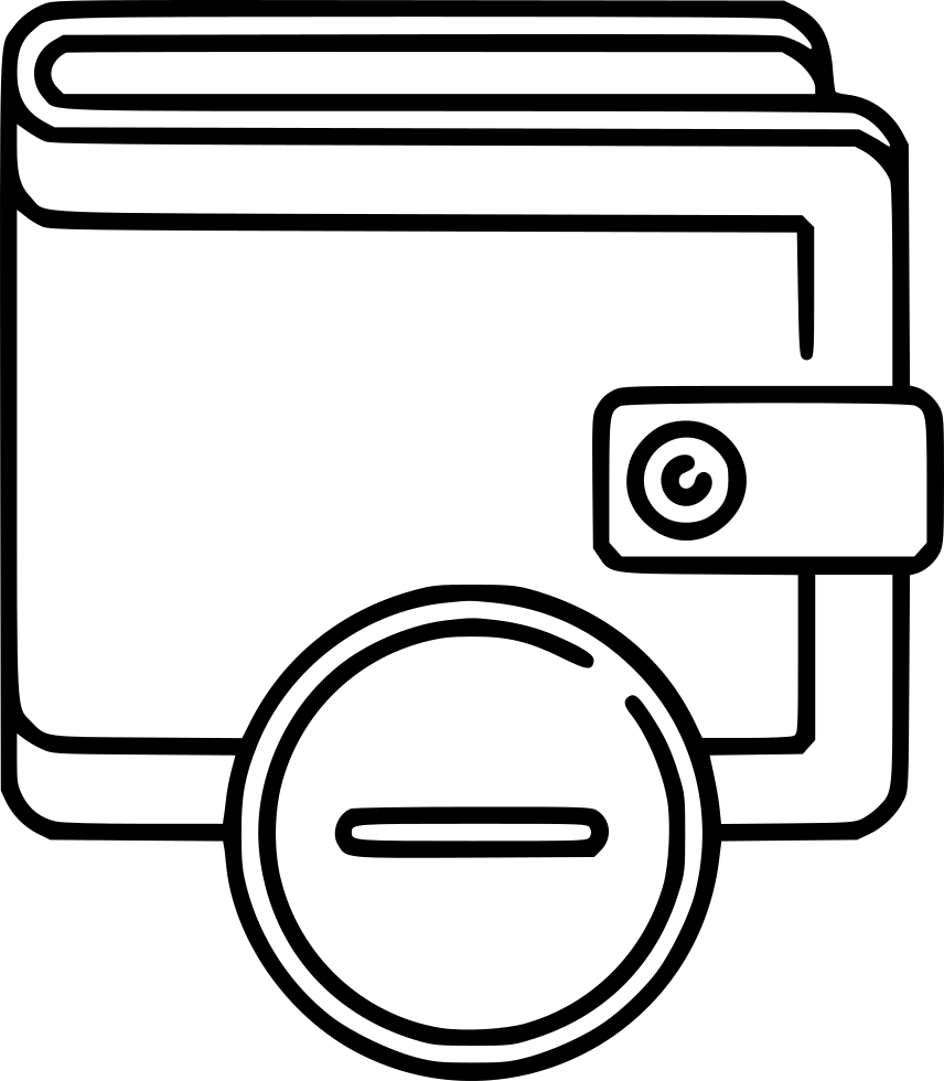 Delete Wallet Comments - Wallet Drawing (856x980)