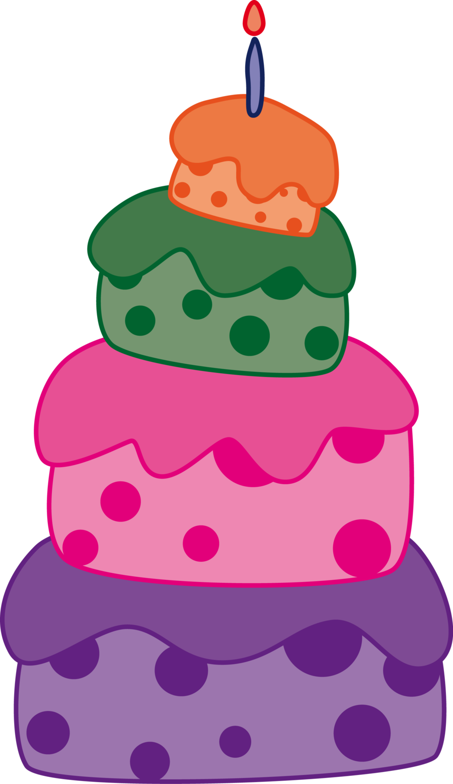 Cake- Pastel 1 By Gth089 - Pastel 1 Año Png (900x1556)