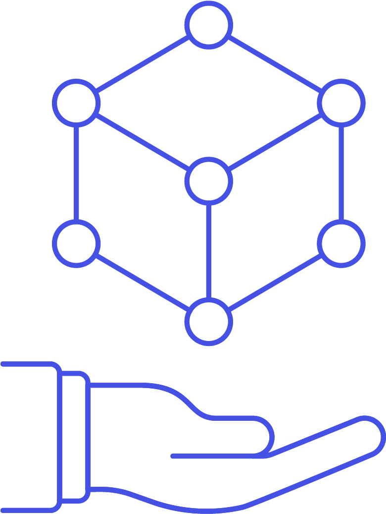 25 Programming 3d Cube Hand - Food Chain Supply Icon Png (1025x1148)