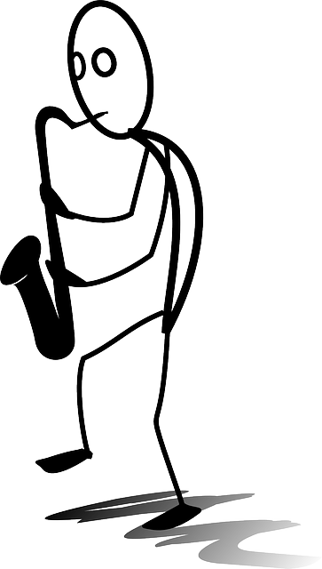 Musician Jazz, Music, Man, Musician - Stickman Music Png (363x640)