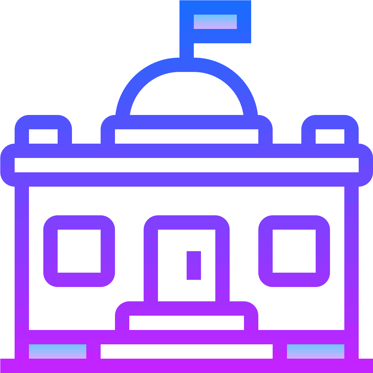 The Icon Is A Small Version Of A Larger Building - Drugstore Icon Png (1600x1600)