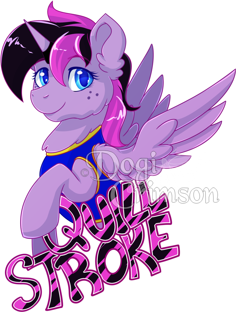 Quill Stroke By Dogi-crimson - Cartoon (792x1055)