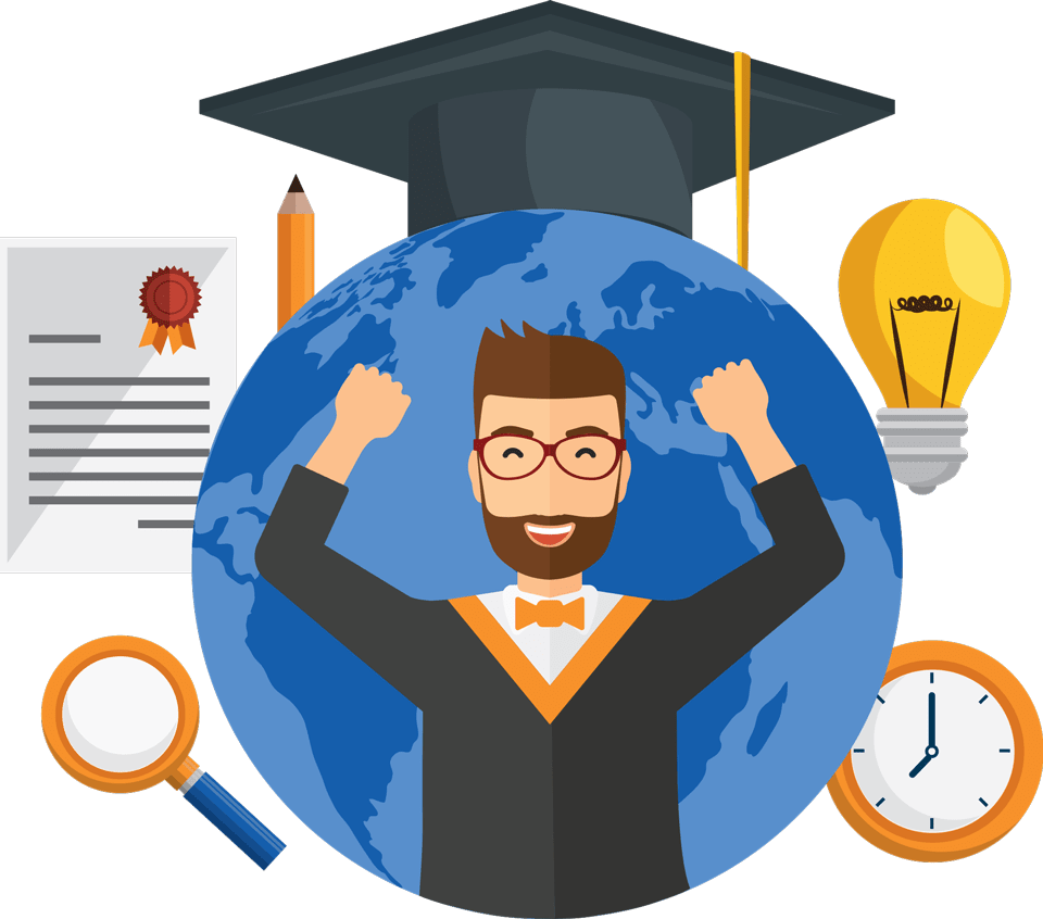 Distance Learning & Online Curriculums - Cartoon (960x846)