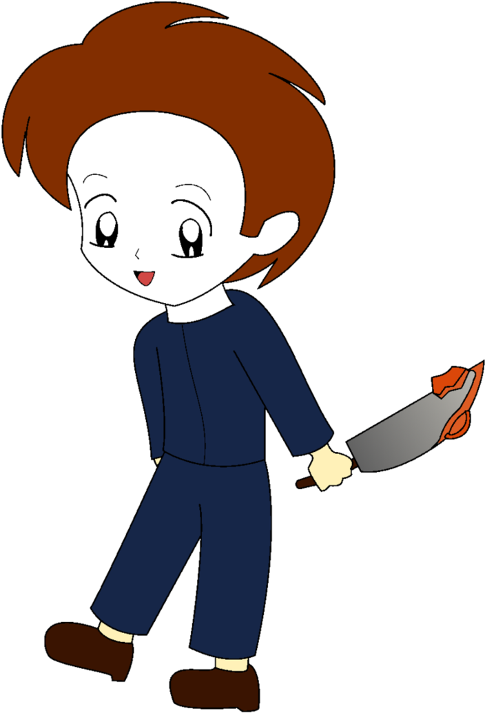 Chibi Michael Myers By Chicktristen94 On Deviantart - Transparent Fan Art Micheal Myers (745x1072)