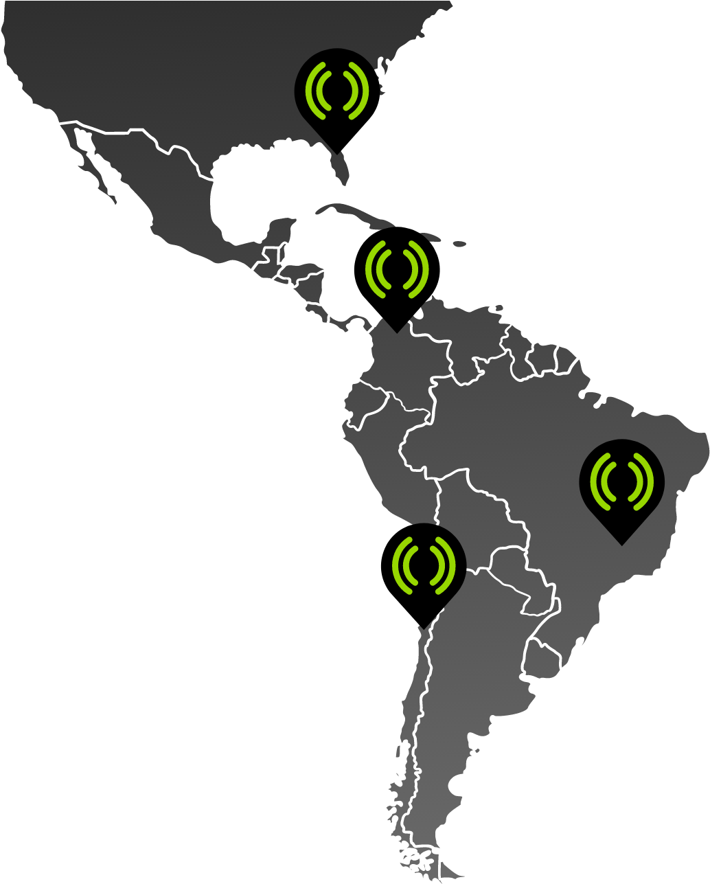 A Mediastream Foi Fundada Em 2007 No Chile Com A Paixão - South And North America Map (1050x1298)