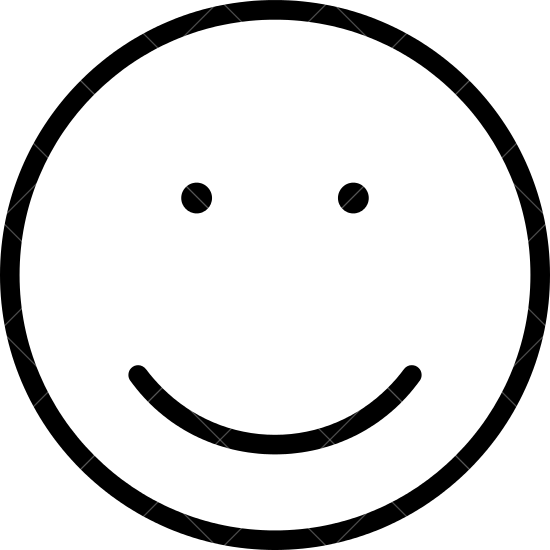 Smiley Face Outline - Cara Sonriente Sin Fondo (550x550)