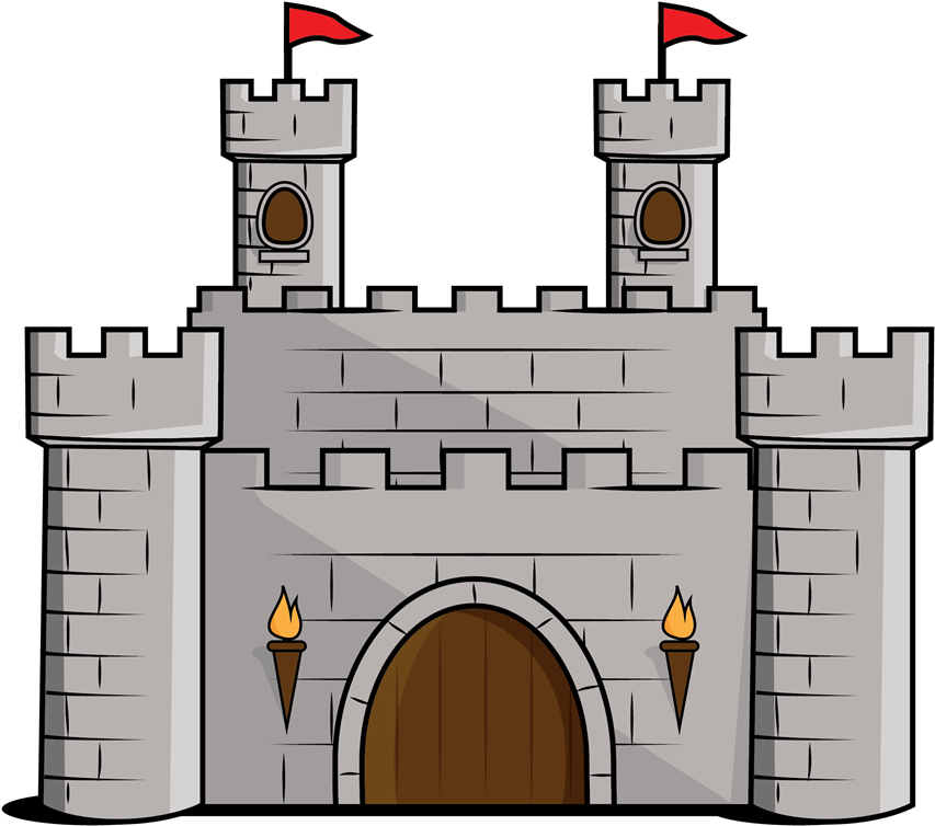 Cartoon Castle - Medieval Castle Clipart (1000x864)