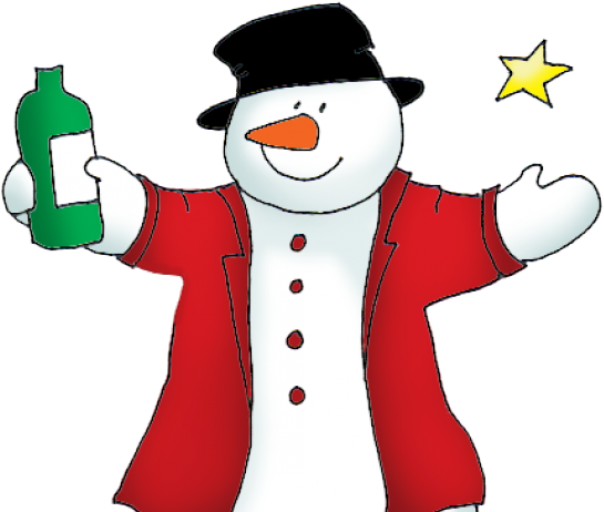 Snowman Clipart Drinking - Cartoon (640x480)