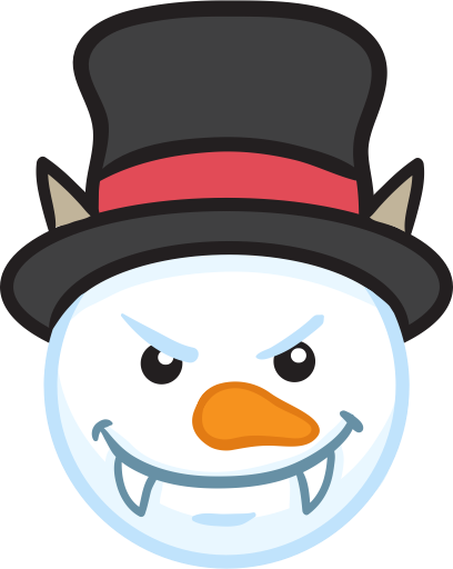 Snowman Face Stickers - Smiley (408x512)