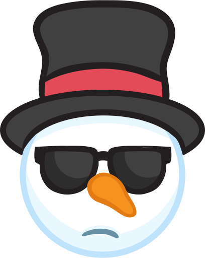 Snowman Face Stickers - Snowman Head Clipart (408x512)