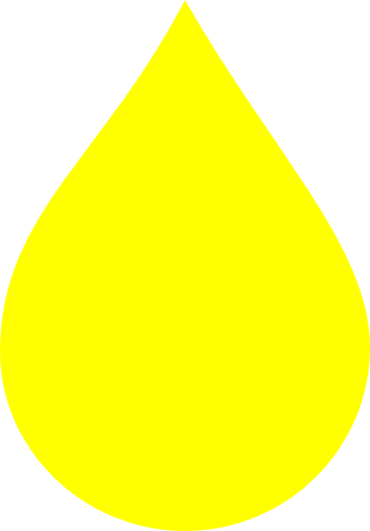 Yellow Water Cliparts - Yellow Raindrop Clipart (414x594)