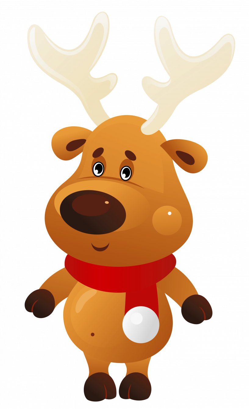 Christmas Reindeer Clipart Png (817x1340)