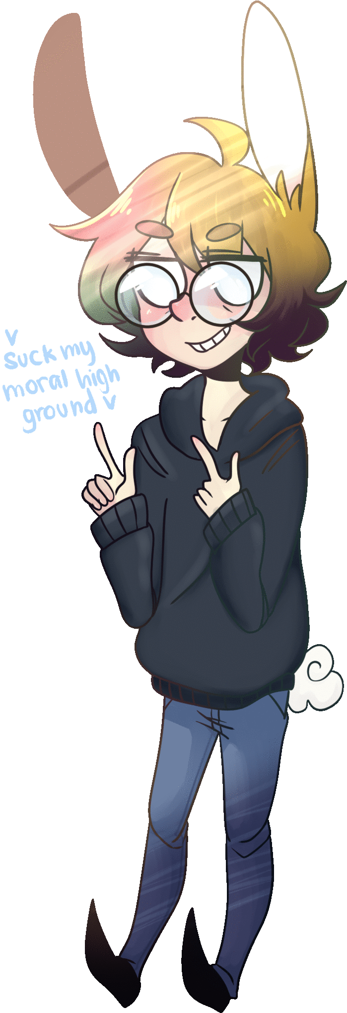 Suck My Moral High Ground By B-bakaa - Cartoon (835x2156)