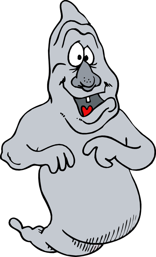 Dumb Ghost - Funny Ghosts Png (500x825)