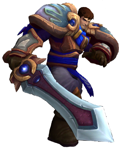 Throughout Valoran, The Resolve Of Demacia's Military - League Of Legends Garen Png (423x508)