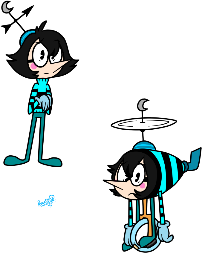 Oliver In Normal And Helicopter Form By Amazing Girl - Cartoon (900x888)