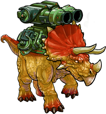 Tricera Tank - Illustration (449x453)