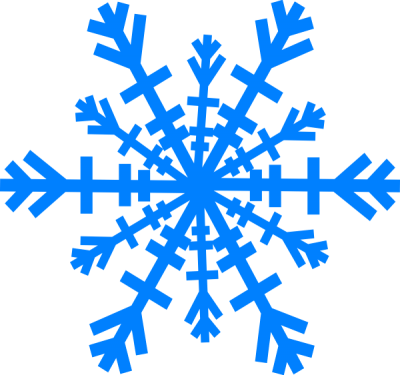 Snowflakes Free Transparent Png Png Images - Blue Snowflake Silhouette Pngs (400x375)