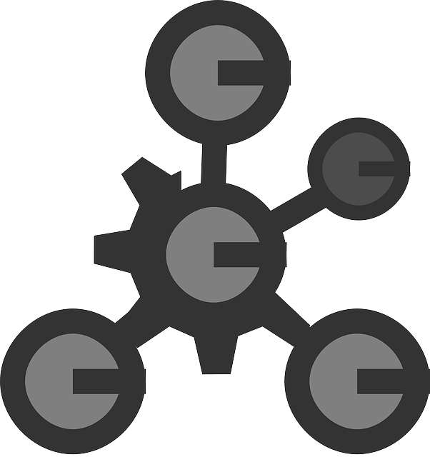 Flat, Circle, Grey, Theme, Lines, Molecule, Icon - Molecule Clipart (602x640)