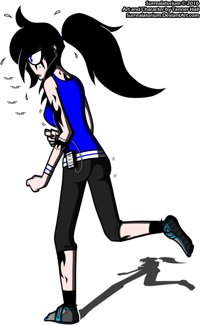 Zoe Jogging By Sur-realatorium - Cartoon (708x1128)