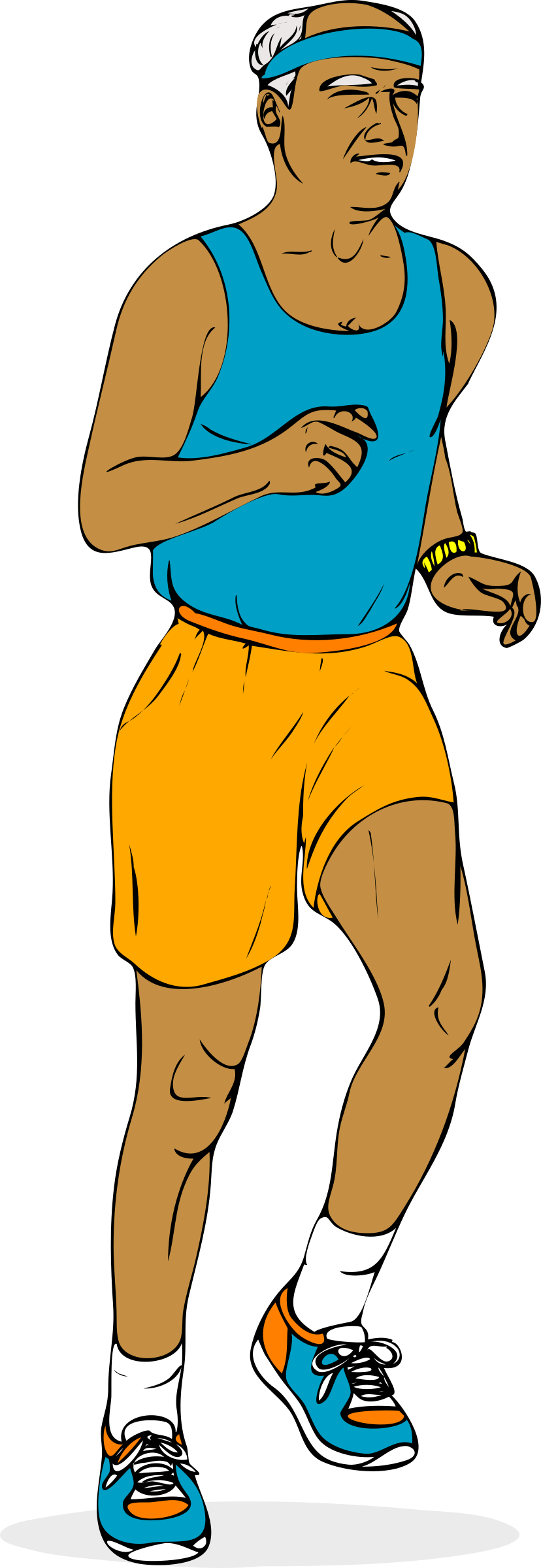 Jogging Sport Clip Art - Man Jogging Clipart (828x2400)