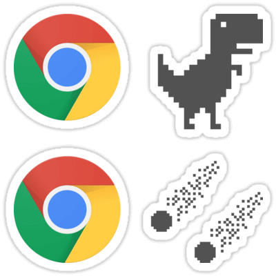 Google Chrome Stickers - Google Chrome Dinosaur Png (400x400)