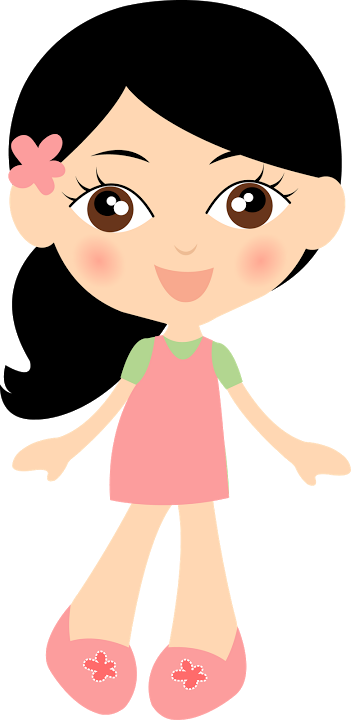 Girl Clipart, Scrapbook Images, Egg Cartons, Starry - Doll (351x720)