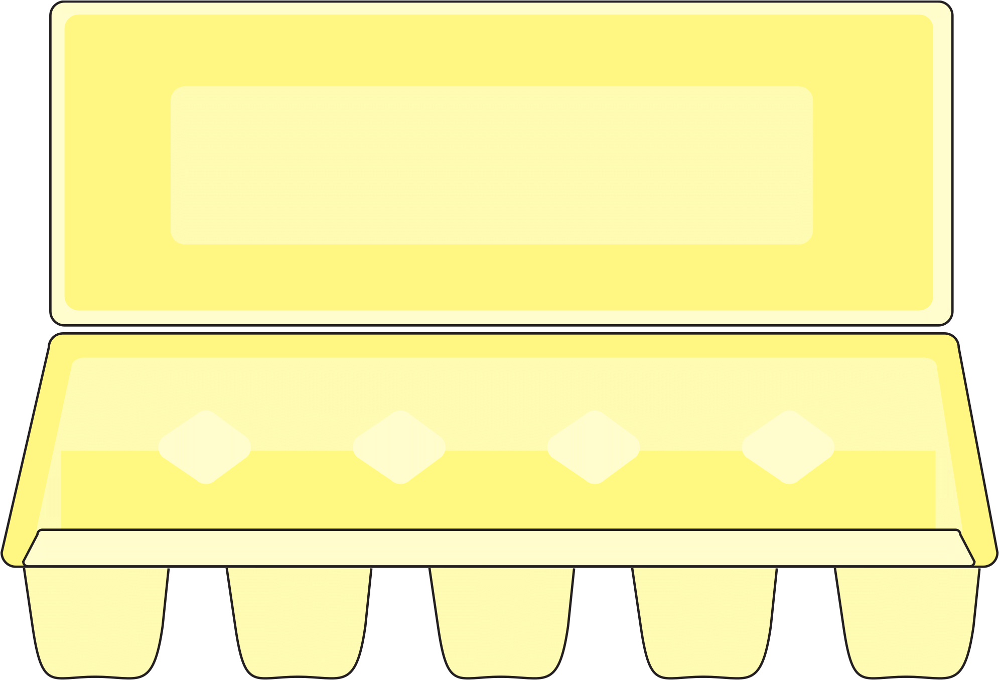 Yellow Egg Carton Clip Art - Yellow Egg Carton Clip Art (2000x1364)