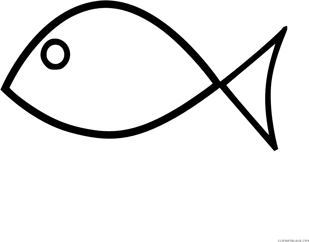 Fish Outline Animal Free Black White Clipart Images - Easy Drawings Of Fishes (1331x1331)