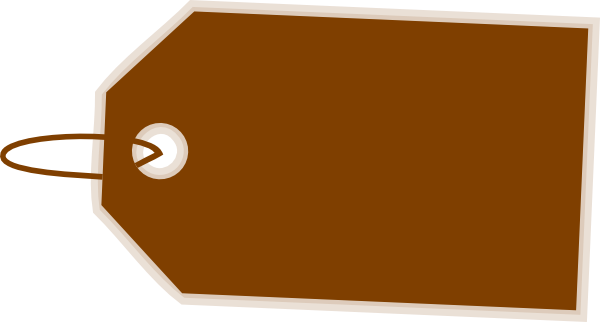 Brown Tag Clip Art At - Blue (600x322)