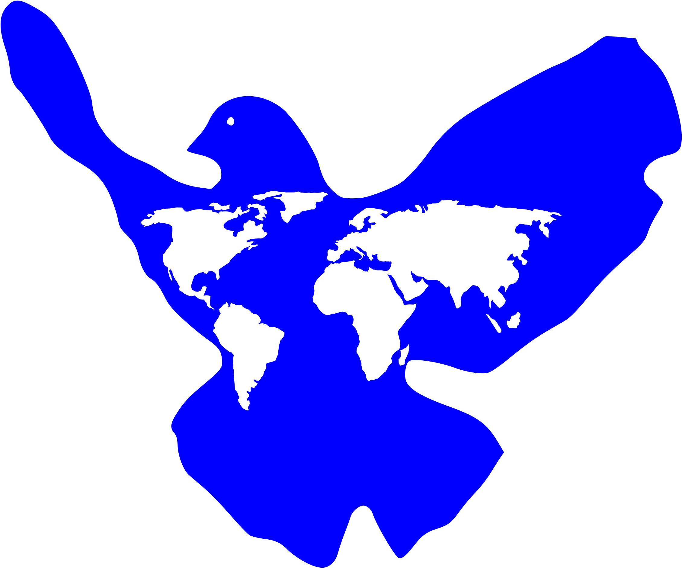 World Peace Dove Bclipart - World Clock Rainmeter Skin (2400x1999)