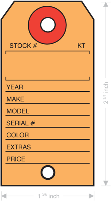 Orange Paper Key Tag With Ring - Screenshot (700x700)
