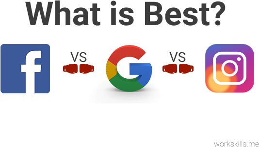 Facebook Vs Google Vs Instagram - Google Adwords Facebook Instagram (600x390)