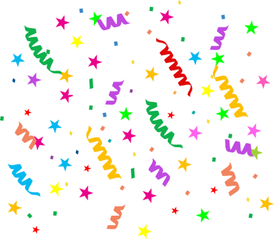 Confetti Clipart Free Clip Art Images - Spaß-alles- Gute Zum Geburtstagballone Grußkarte (400x349)