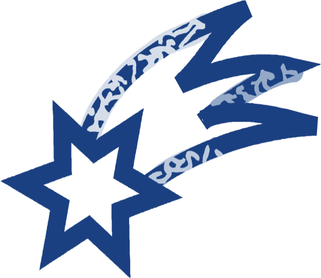 Blue Star Feeds - Shooting Star Clip Art (641x555)