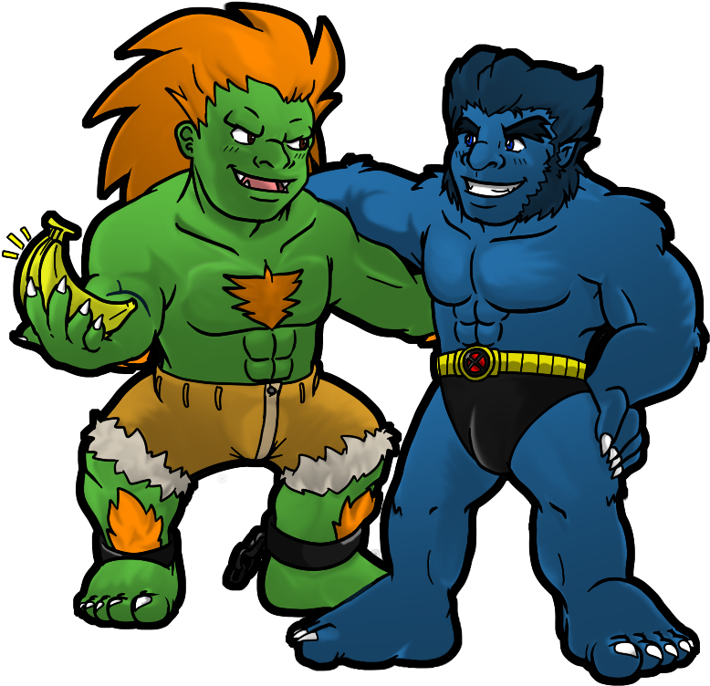 Blanka Beast Street Fighter Ii - Cartoon (900x780)