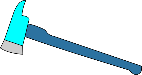 Black - Firefighter Axe Vector (600x318)