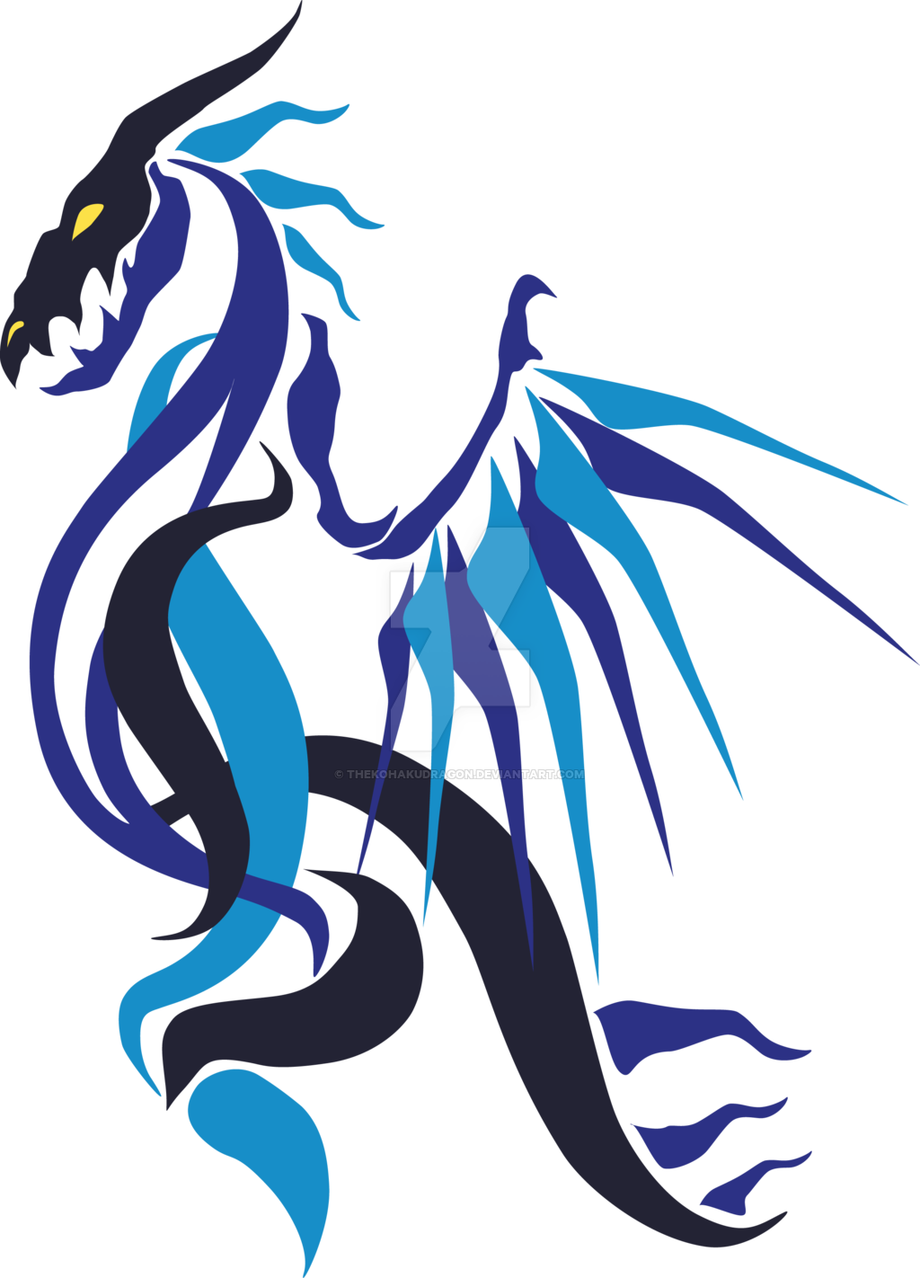 Dragon Blue Flame By Thekohakudragon Dragon Blue Flame - Blue Flame Dragon Png (1024x1422)