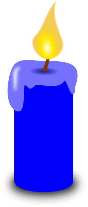 Medium Image - Blue Candle Png (341x800)