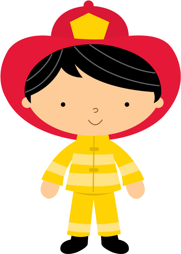 Bombeiros E Polícia - Topper De Bolo Bombeiro (900x900)