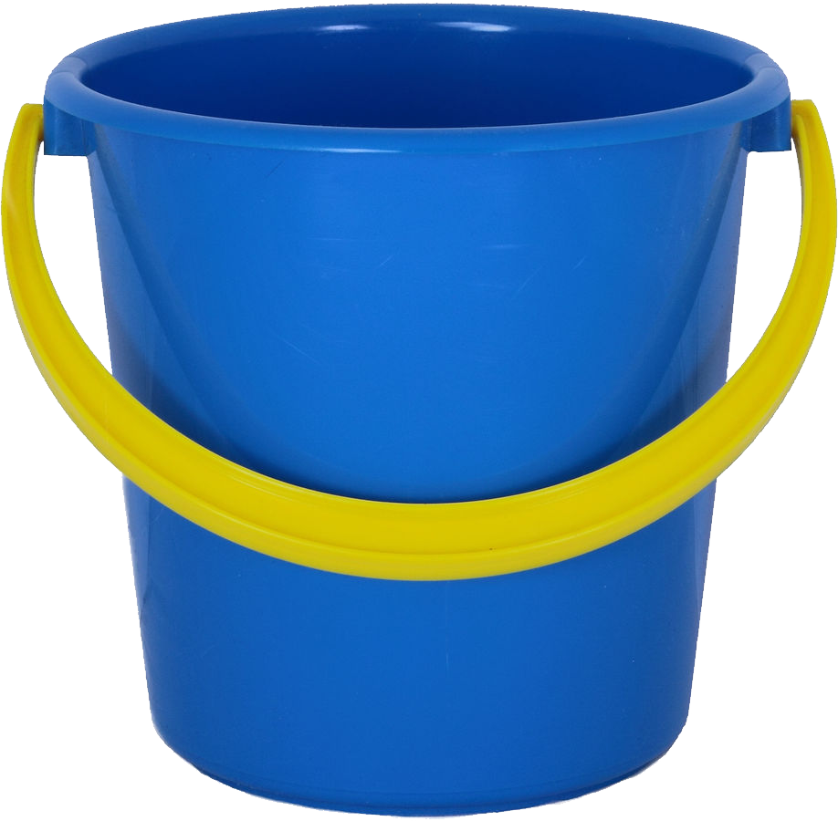 Plastic Blue Bucket Clipart - Bucket Png (918x900)