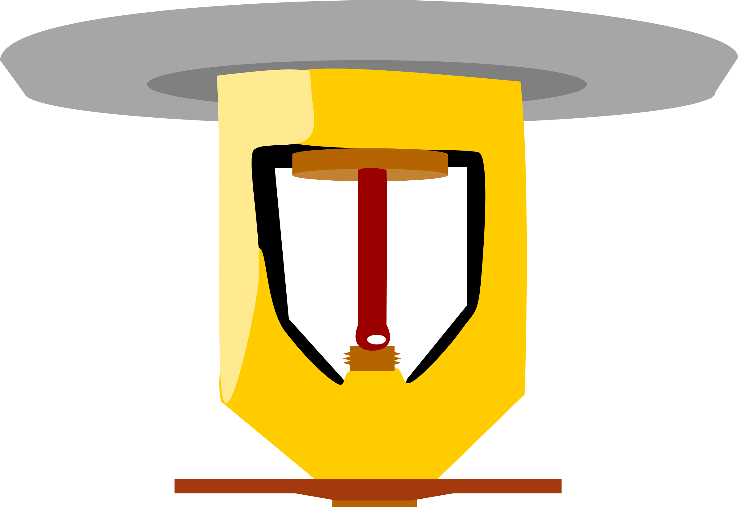 Fire Suppression Sprinkler With Faceplate - Clip Art (2400x1650)
