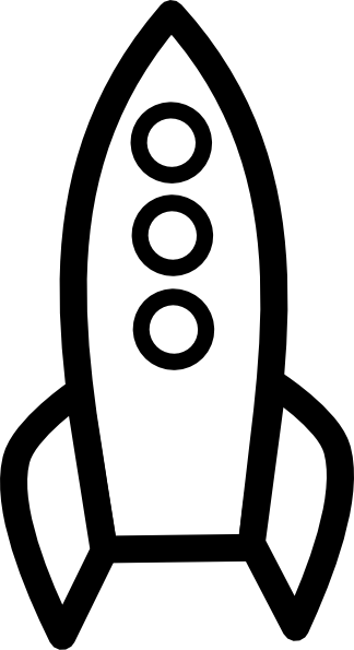 Rocket Ship Clip Art - Rocket Outline (324x595)